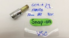 Snap-on tools USA metric 3/8″ drive 10mm Standard Hex Bit Socket FAM10B Nice!