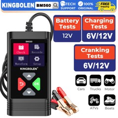 BM560 Auto Car Battery Tester 6V/12V Charging Cranking Analyzer 100-2000CCA