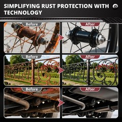 DWIL Rust Converter for Metal, 2 in 1 High-Flow 16 Fl Oz (Pack of 1), Black