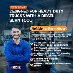 ANCEL HD3400 Pro Diesel Heavy Duty Truck Scanner Full System For Kenworth Isuzu