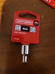 4mm Craftsman 1/4″ Drive Socket Metric Chrome Shallow 6pt New W/O Box CMMT43505