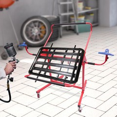 Adjustable Bumper Repair Stand 53-78 In Rotatable Mobile Auto Body Red