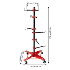 Panel Tree Paint Stand Panel Holder Automotive Paint Stand 6 Hooks w/ 4 Wheels