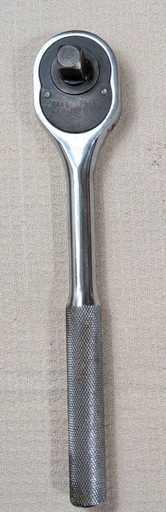 Proto Professional 5449 1/2″ Drive Ratchet Wrench Knurled Handle USA Made Tool