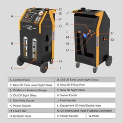 Automatic Transmission Fluid Exchanger Oil Flush Cleaning Cleaner Machine 140pcs
