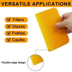 Wulitaotao Body Filler Spreaders, Plastic Spreader,4, 5, 6 Inch Yellow-3pcs