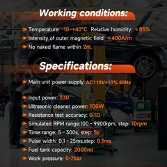 ANCEL Car Fuel Injector Cleaner and Tester Machine Ultrasonic Cleaning Machine