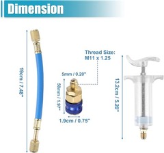 30ml Manual AC Oil and Dye Injector Kit with Quick Coupler – Efficient HVAC Tool