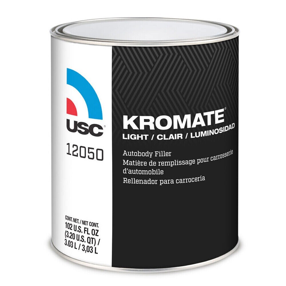 USC 12050 Kromate Lightweight Auto Body Filler w/ Hardener 12050 (0.8 GALLON)
