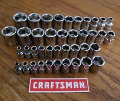 CRAFTSMAN 40 pc 1/4 & 3/8 SAE METRIC MM 6pt socket sets new