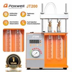 FOXWELL JT200 2-Cylinder Ultrasonic Fuel Injector Tester Cleaning Machine Car