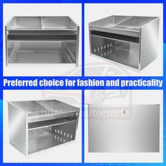 Storage Organizer Deluxe Dual Helmet Bay Shelf Holder Aluminum Trailer Garage