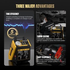 Car Brake Fluid Bleeder Bleeding Machine Brake Oil Exchange Simultaneous 2-Wheel
