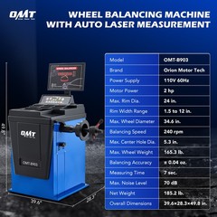 OMT Tire Changer Wheel Balancer Combo with Bead Seating 2HP Motor 24″ Swing Arm