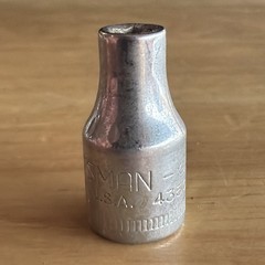 Craftsman 4mm Shallow Socket 1/4″ Drive 6 Point G Series 43505 Made in USA