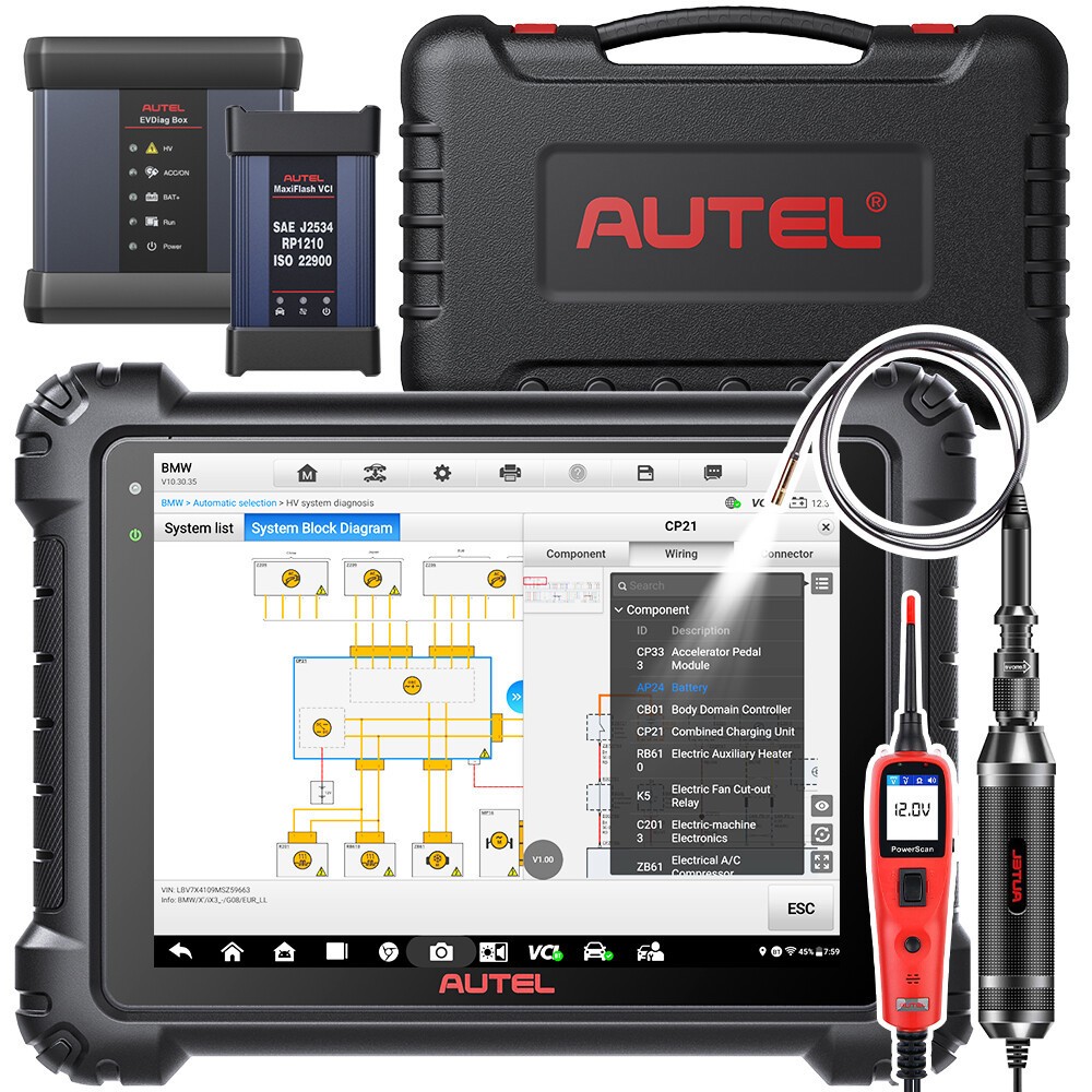 🔥2 Years Free Update Autel MaxiSys MS909EV Intelligent Ultra EV Diagnostic Scan