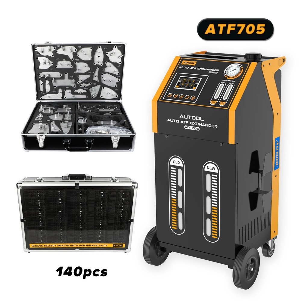 Fluid Flush Transmission Gearbox Cleaning Oil Exchange Machine+140PC ATF Adapter