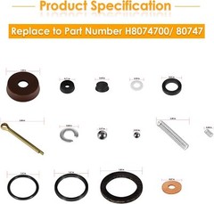 Seal Replacement Repair Rebuild Kit for Floor Jack Hein Werner WS 1-1/2 Ton