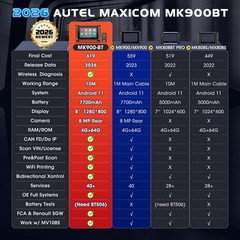 2026 Autel MaxiCOM MK900BT Autel Scanner MK900 BT Upgraded MK 900 Bluetooth Ver.