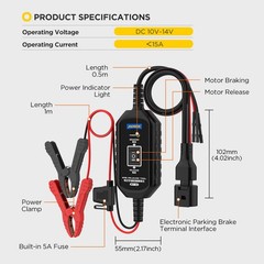 EPB Tool Electronic Parking Brake Emergency Release Tool + Brake Fluid Tester