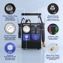 Electric Brake Bleeder Kit Auto Brake Fluid Oil Exchanger Machine Set 0.7~2.5Bar