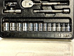 Snap-on 1/4″ Drive Metric Socket Set 17pc T72 Dual 80 Ratchet Extensions PAKLD13