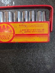 Mac Metric Socket Set 10 Pc 5mm-14mm Deep Well 1/4″ Drive 6 Point w/ Tray USA