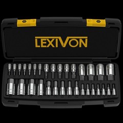 LEXIVON 32pc Hex Bit Socket Set (Metric & SAE)(LOW PRICE!!!)