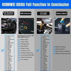 KONNWEI KDIAG Bluetooth OBD2 Full System ABS EPB SAS Car Diagnostic Scanner Tool