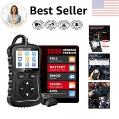 Plug-and-Play OBDII Diagnostic Scanner with Real-Time Voltage Monitoring – Black