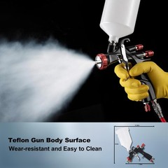 LVLP Air Spray Gun 1.3/1.5/1.7mm Nozzles & Regulator – Automotive, House, Furnit