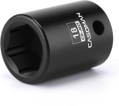 18mm 1/2 Impact Socket 6-Point CR-MO Steel Black Phosphate for Impact Wrenches