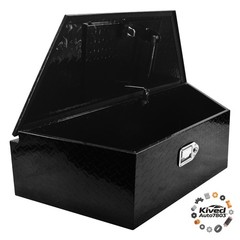 Black Aluminum Trailer Tongue ToolBox 39×16.5×12″ Chest For RV Pickup Truck