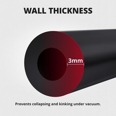 EVIL ENERGY 1/8 5/32 3/16 1/4 5/16 3/8 Silicone Vacuum Tubing Hose 5FT, Black