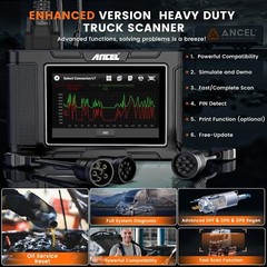 Heavy Duty Truck Scanner 24V Diesel Diagnostic Tool Oil Light Reset DPF Regen