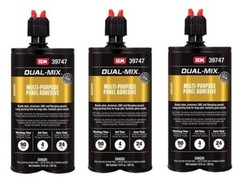 SEM 7oz Dual Mix Multi Purpose Auto Body Panel Bonding Adhesive 39747 (3 Pack)