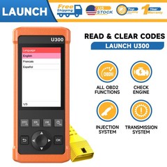 LAUNCH U300 Auto OBD2 Diagnostic Scanner O2 Sensor Detection Code Reader For VW