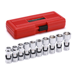 3/8″ Drive Universal Joint Socket Set 10 Pcs Flex Socket Set 6Point Cr-V 10-19mm