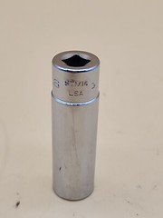 Snap-On Tools STM14 1/4″ Drive 7/16″ SAE 6 Point Deep Chrome Socket USA