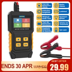 12V 24V Car Battery Tester Truck Battery Analyzer Cranking Charging Voltage Test