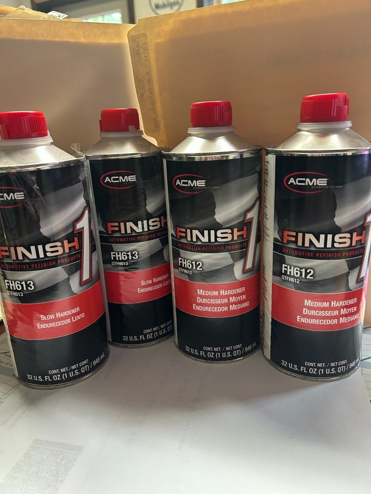 New ACME FH612 x 2 qts. & FH613 x 2 qts. Hardener,Free Shipping