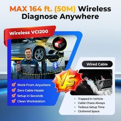 Autel VCI200 MaxiVCI V200 Wireless OBD2 Dongle CAN FD DoIP Bluetooth Adapter