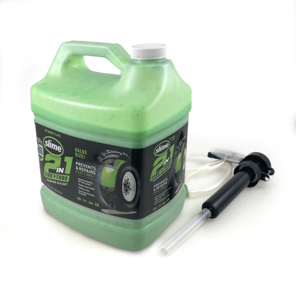 Slime 10207 2-in-1 Tire & Tube Sealant Puncture Repair 1 Gallon, 1 Gallon