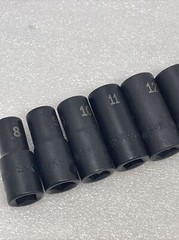 SK Tools 8-18mm Partial Socket Set, 6 Pt, 3/8 Dr, Semi Deep Metric Impact, 9 Pc