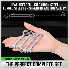 22pc Mini Wrench Set Metric SAE Ignition Spanner Open & Box End Small Equipment