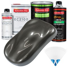 Anthracite Gray Metallic LOW VOC Urethane Paint Quart Kit & European Clear Coat