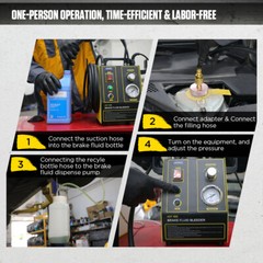 Automatic Brake Bleeder Kit AC 110V Pulse Brake Fluid Bleeder Exchanger Machines