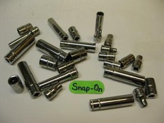 Snap-on tools 1/4″ drive Metric & SAE 6 point Sockets sold each. Mint!