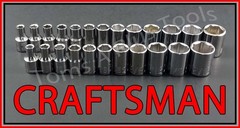 CRAFTSMAN 47pc Short & Deep 1/4 SAE METRIC MM 6pt ratchet wrench socket set