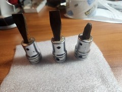 set of 3 snap on sw 32 sw38 flat head sp42 philips 1/2 inch drive